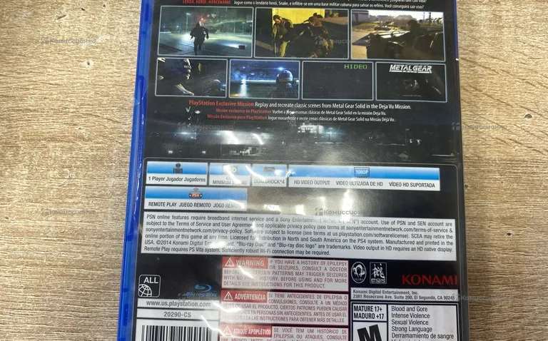PS4. Metal gear solid 5
