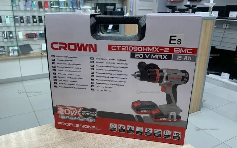 Аккумуляторный шуруповерт CROWN BL CT21090HMX-2 BMC