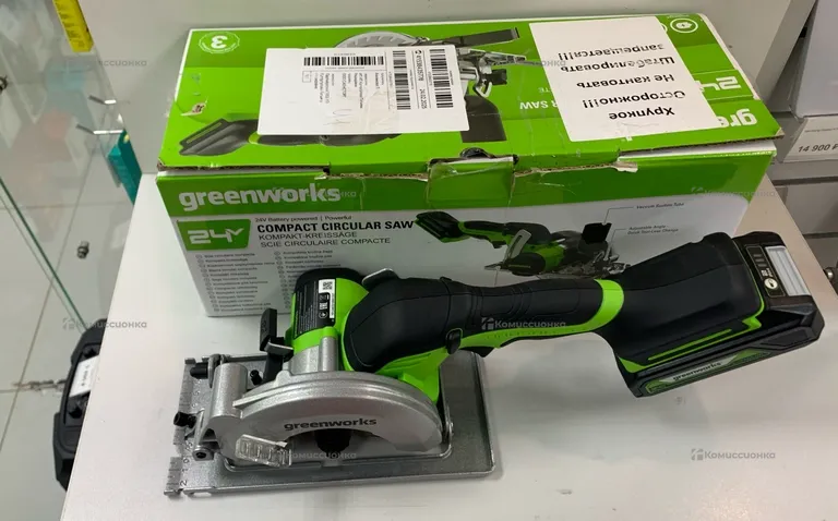 Циркулярная мини пила аккумуляторная Greenworks 24