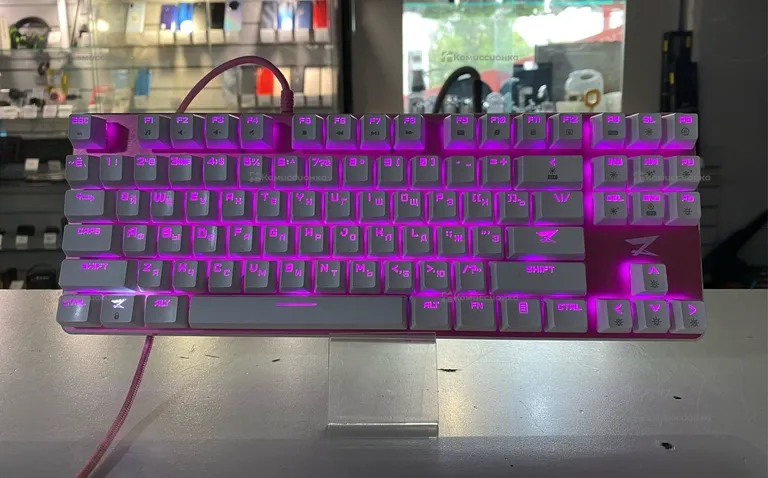 Клавиатура  zg-fl-b87red-pbt-pink