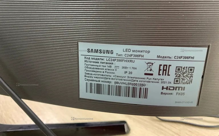 Монитор Samsung LC24F396FHI