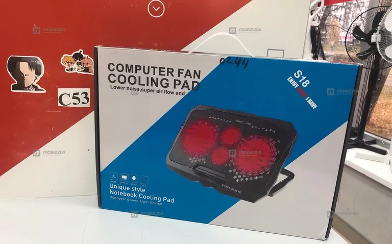 OEM S18 Notebook Cooling Pad with Display - Red