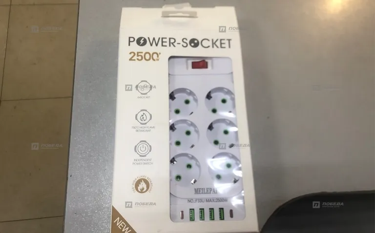 Сетевой фильтр Power-Socket 6 Розеток *6