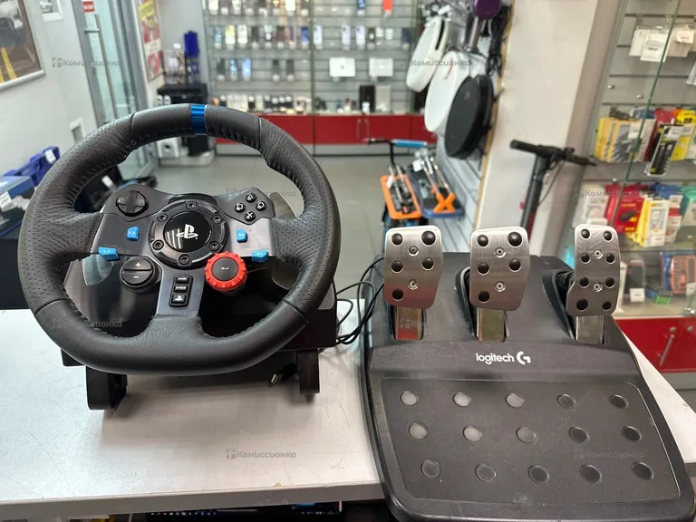 Руль Logitech G29 черный с педалями
