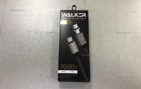 Кабель Магнитный USB WALKER C990, 100W, Type-C-Type-C, поддержка PD, индикатор, нейлон - 1,5 метра