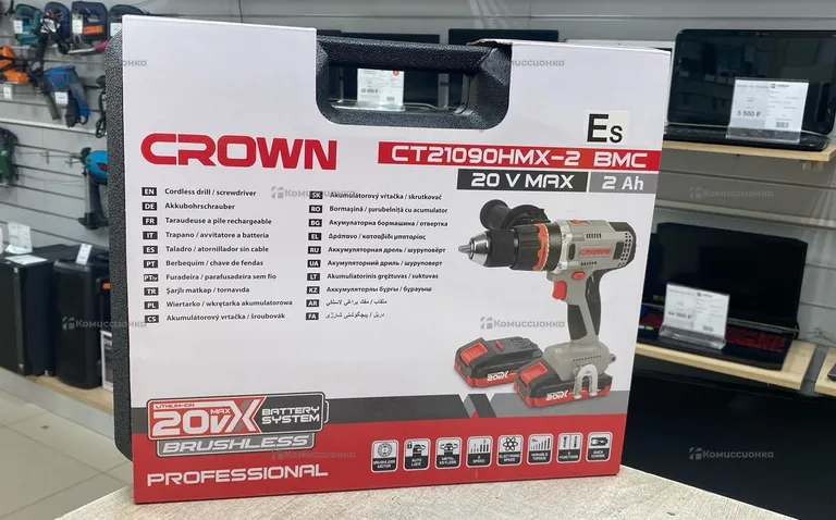 Аккумуляторный шуруповерт CROWN BL CT21090HMX-2 BMC