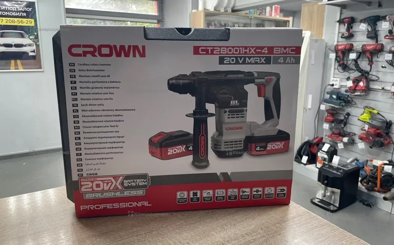 Аккумуляторный перфоратор CROWN CT28001HX-4 BMC