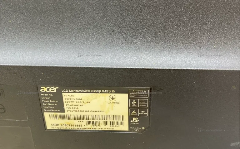 Монитор Acer S271HLAbid