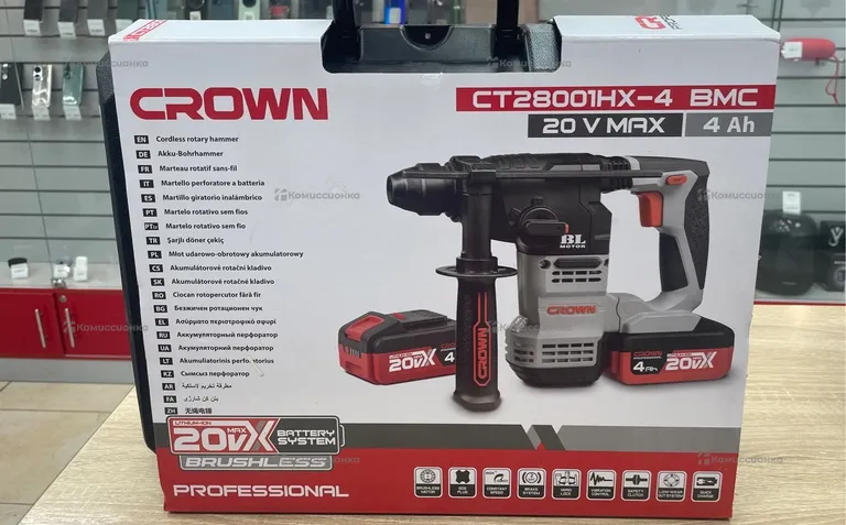 Аккумуляторный перфоратор CROWN CT28001HX-4 BMC