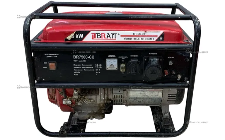 Бензогенератор Brait br7500-cu