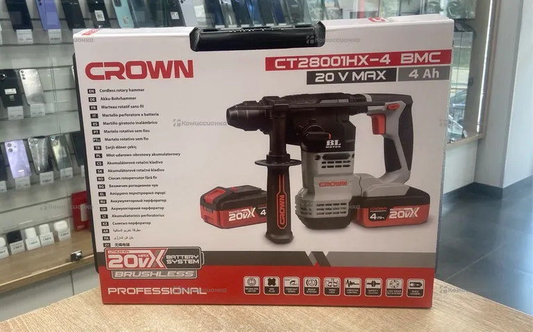 Аккумуляторный перфоратор CROWN CT28001HX-4 BMC