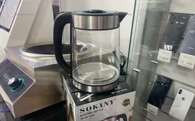 Купить Чайник электрический Sokany sh-1070 стекло б/у , в Тюмень Цена:1190рублей