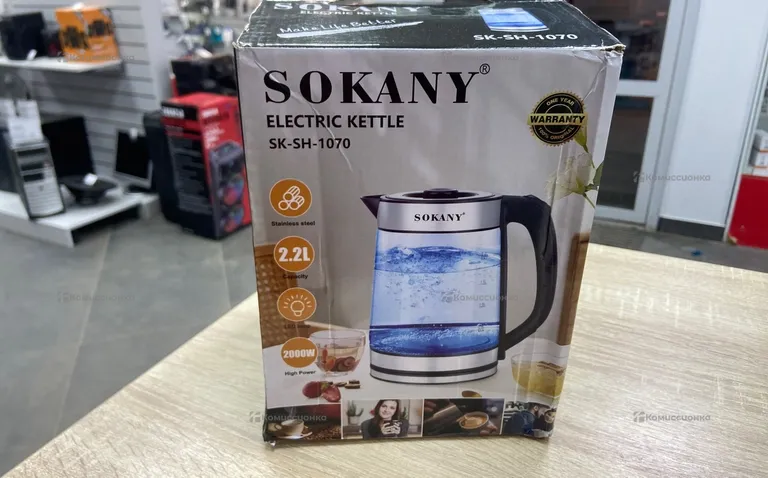 Чайник электрический Sokany sh-1070 стекло