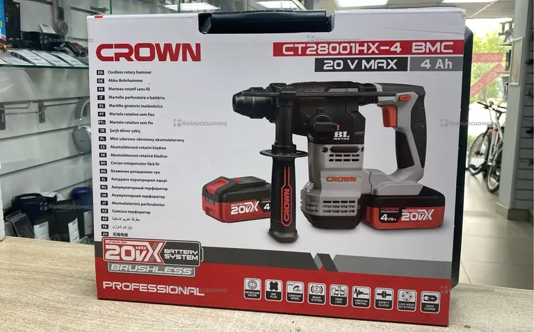 Аккумуляторный перфоратор CROWN CT28001HX-4 BMC