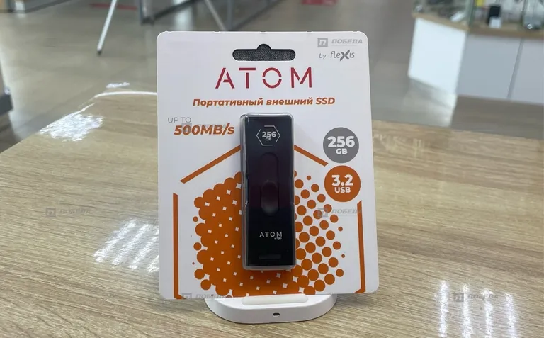 Портативный внешний  диск SSD Atom 256gb