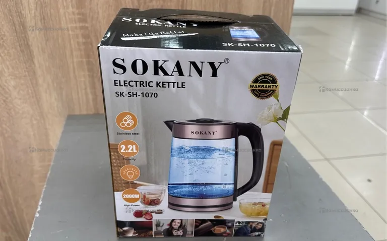 Чайник электрический Sokany sh-1070 стекло