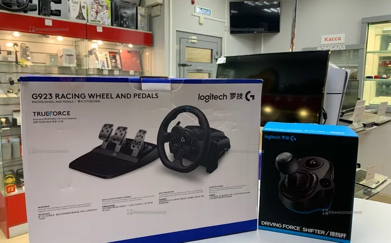 Руль и педаль Logitech G923 + кпп