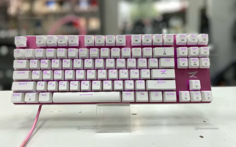 Клавиатура  zg-fl-b87red-pbt-pink