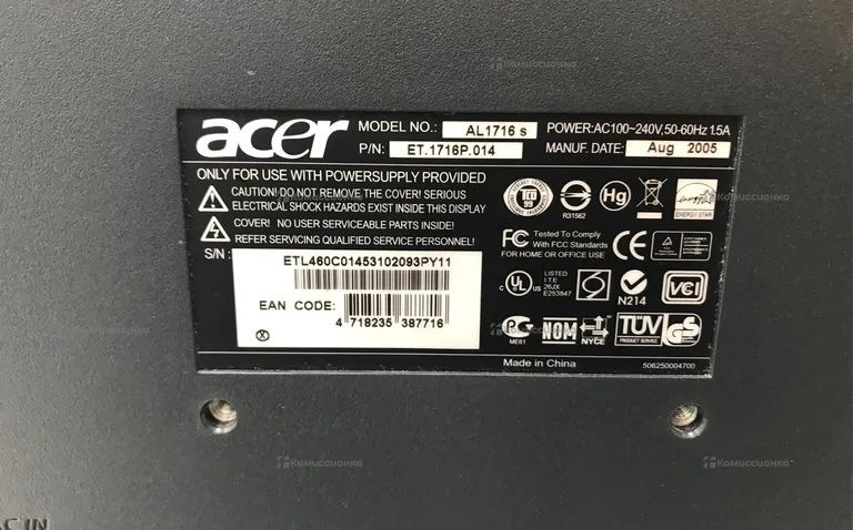 Монитор Acer Al1716F