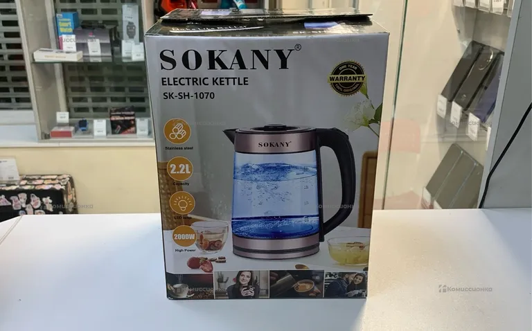 Чайник электрический Sokany sh-1070 стекло