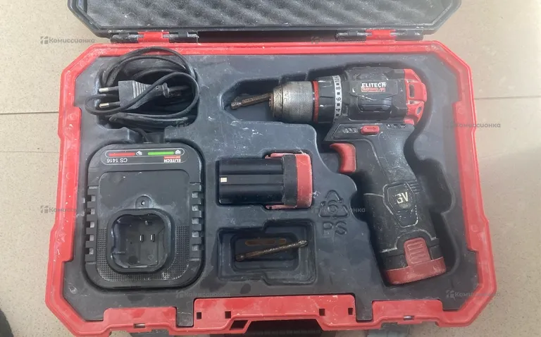 Дрель шуруповерт elitech cd16l2