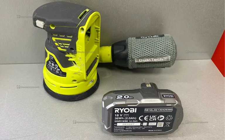 Эксцентриковая шлифмашина Ryobi R18ROS + З/У + АКБ