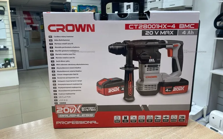 Аккумуляторный перфоратор CROWN CT28001HX-4 BMC