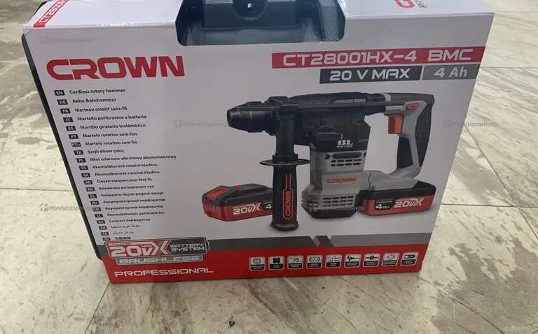 Аккумуляторный перфоратор CROWN CT28001HX-4 BMC
