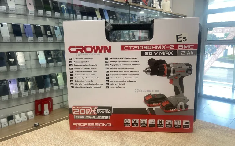 Аккумуляторный шуруповерт CROWN BL CT21090HMX-2 BMC