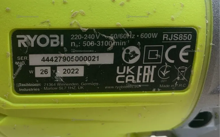 Электролобзик Ryobi RJS850K