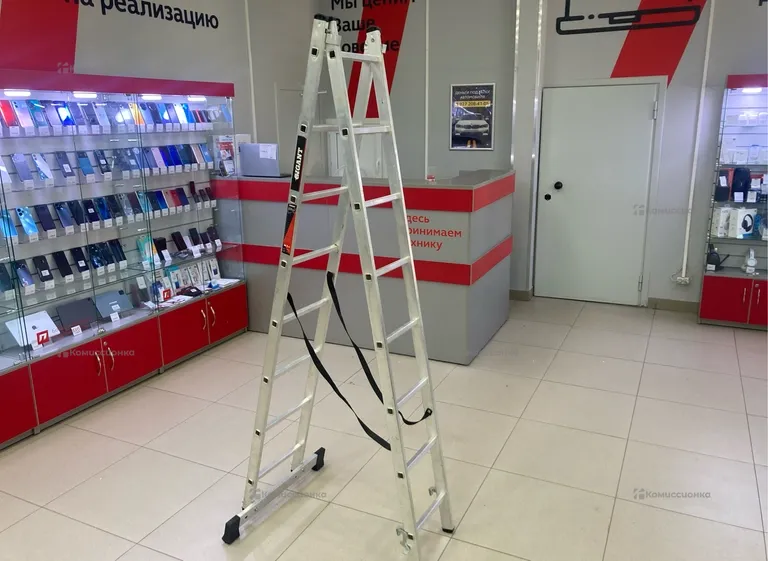 лестница двухсекционная алюминевая