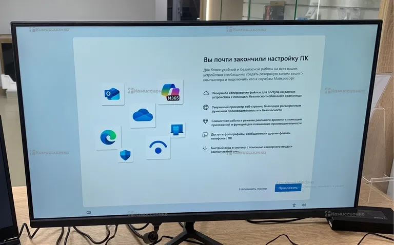 Монитор широкоформатный диагональ 24". Разъёмы VGA и HDMI,  1920x1080 FullHD