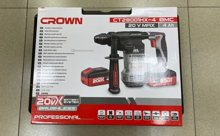 Аккумуляторный перфоратор CROWN CT28001HX-4 BMC