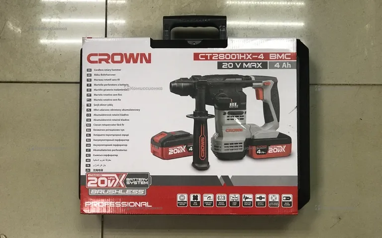 Аккумуляторный перфоратор CROWN CT28001HX-4 BMC