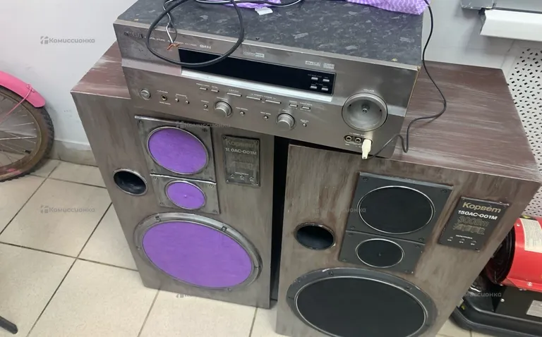 колонки корвет 150ac-001m + усилитель Yamaha