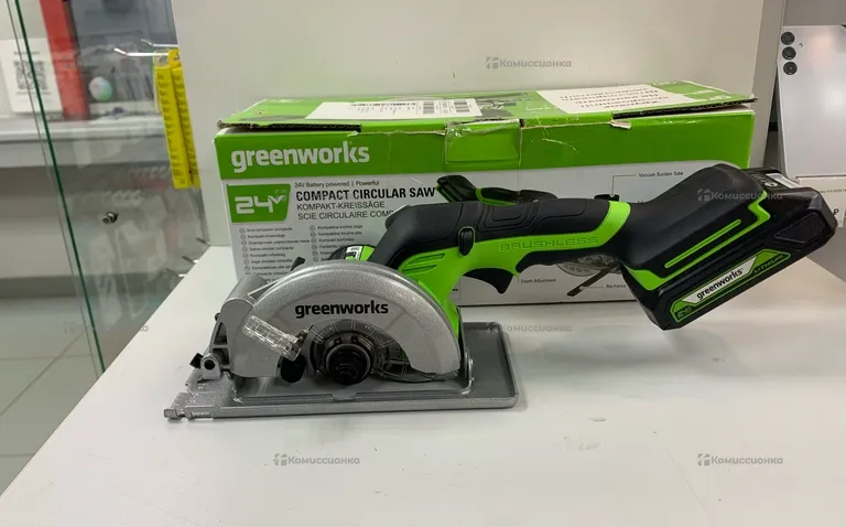 Циркулярная мини пила аккумуляторная Greenworks 24