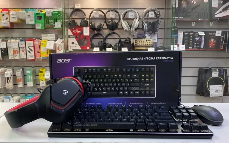 3 в 1 Клавиатура Acer OKW126+Игровая мышь Logitech