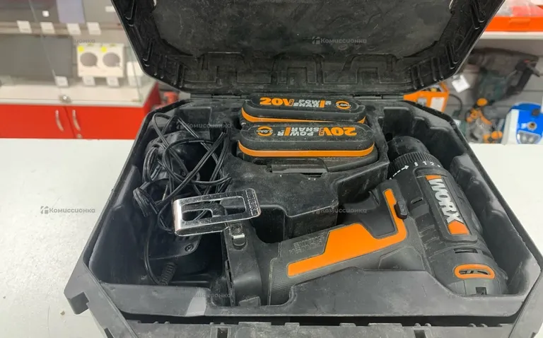Дрель-шуруповерт аккумуляторная Worx WX100, 20 В L