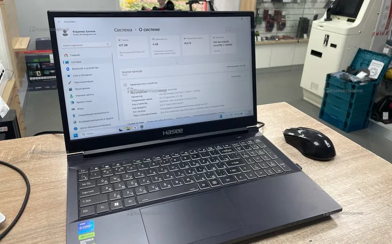 Ноутбук  hasee cv15s