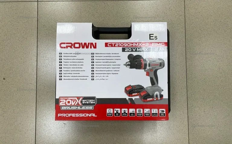 Аккумуляторный шуруповерт CROWN BL CT21090HMX-2 BMC