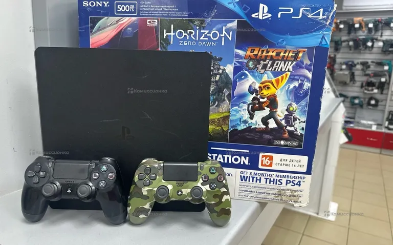 Приставка PS4. PlayStation 4 slim 500gb