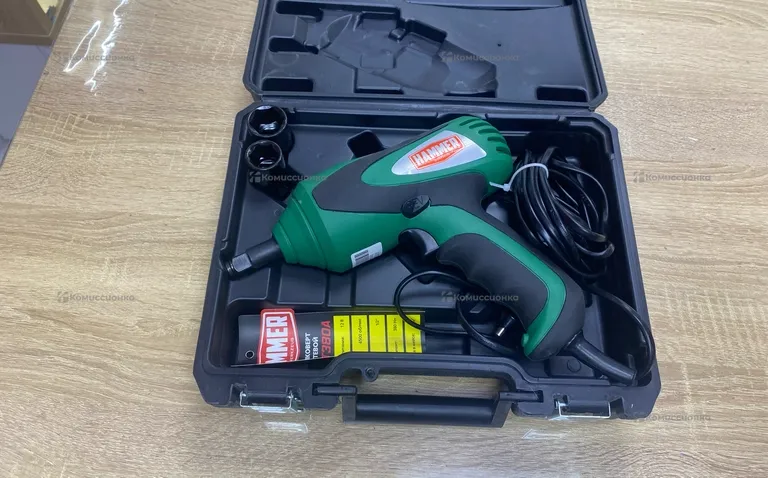Ударный гайковерт Hammer flex 12в 380нм автомобильный в кейсе GWT380A 680342