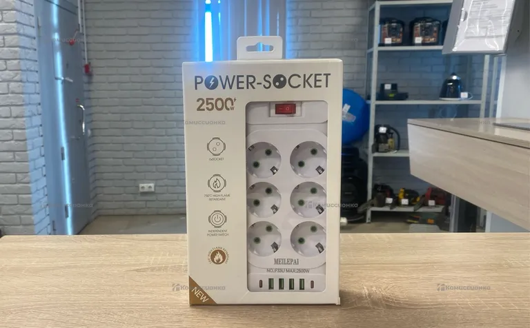 Удлинитель Power Socket 2500W 6 розеток