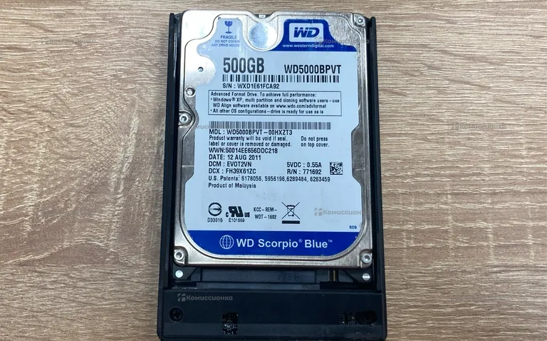 Жесткий диск  Wd Scorpio 500 gb