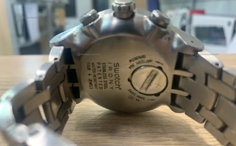 Swatch Swiss Irony SR936SW Quartz Stainless Men's Watch Preowned