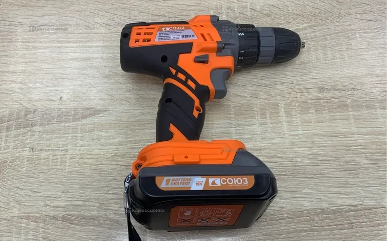 ДШС-18К Дрель аккумуляторная СОЮЗ 18 В, 1BatterySystem, 2 акк. 2 Ач, кейс *5