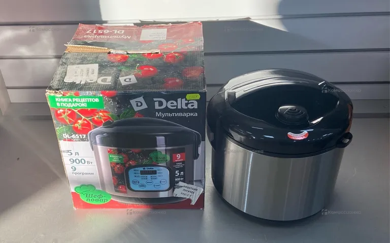 Мультиварка Delta DL-6517 900 Вт;5 л;(черный) электронное;антипригарное покрытие функция "Шеф-повар"