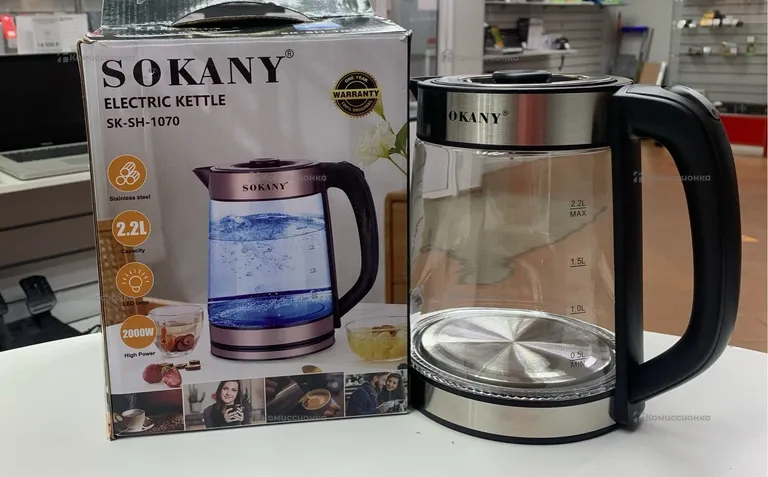 Чайник электрический Sokany sh-1070 стекло