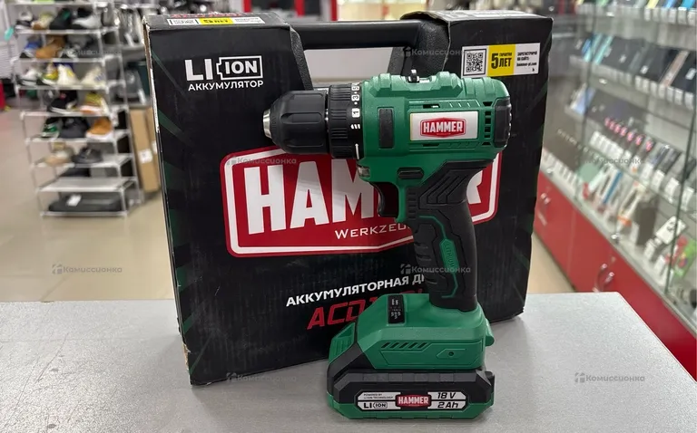 Дрель-шуруповерт аккумуляторная Hammer ACD18BL 216-025